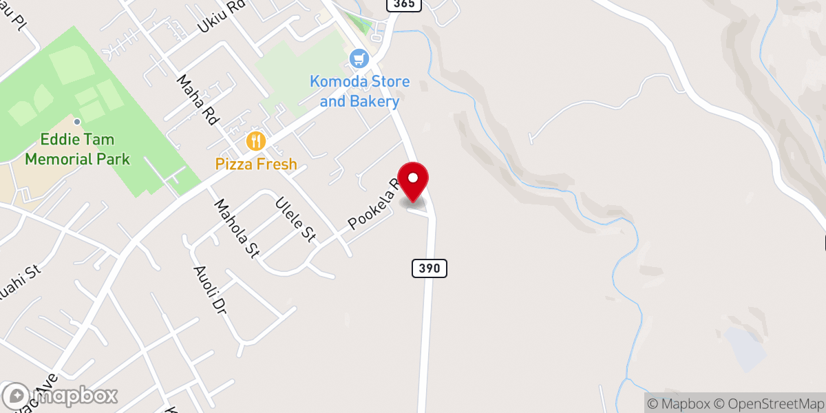 Map showing location of Po'okela Church