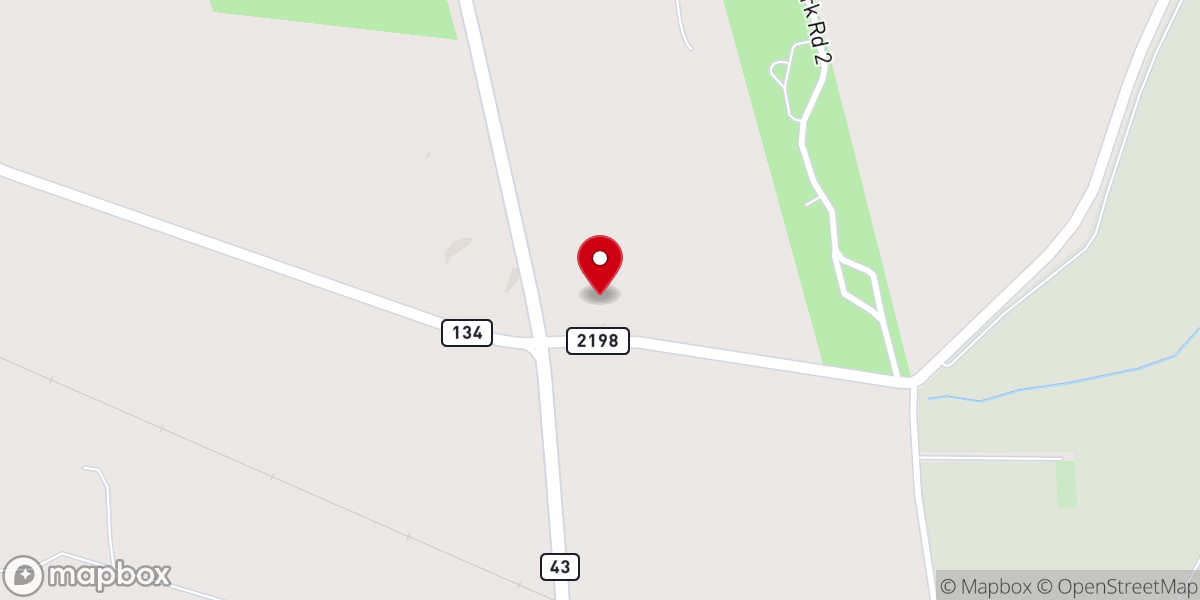 Map showing location of Mount Ridge Church