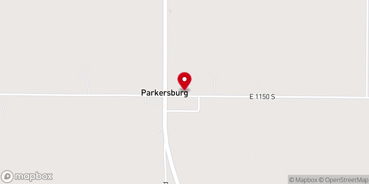 Map showing location of Parkersburg Christian Church