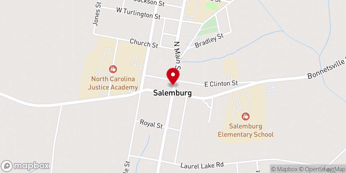 Map showing location of Christian Food Bank