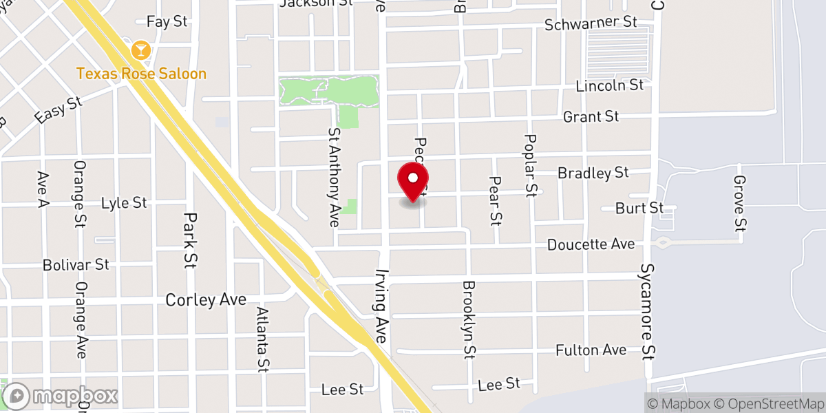 Map showing location of Blessed Sacrament Catholic Church
