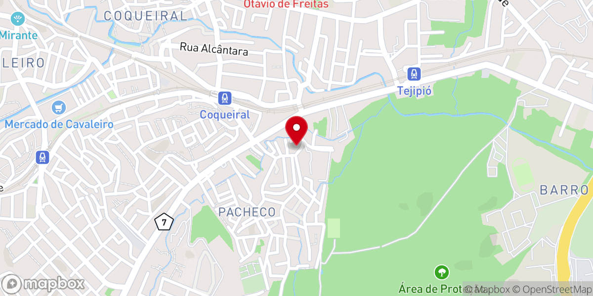 Map showing location of Igreja Batista de Tejipió