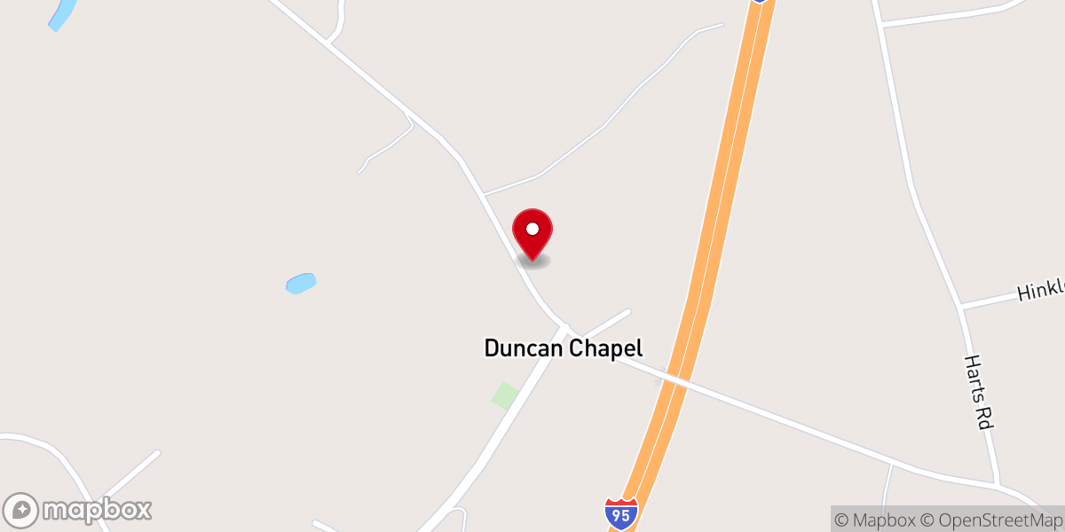 Map showing location of Duncan Chapel