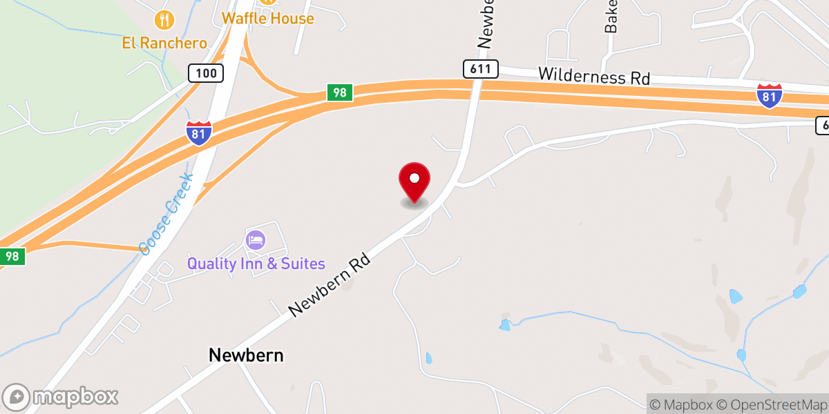 Map showing location of Freedom Fellowship Church
