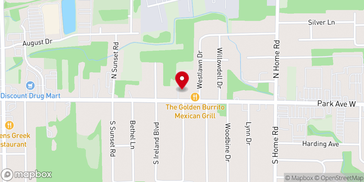 Map showing location of Avenue Church