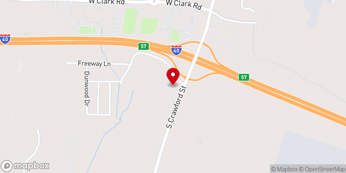 Map showing location of River Valley Church of Christ - Food Distribution Center