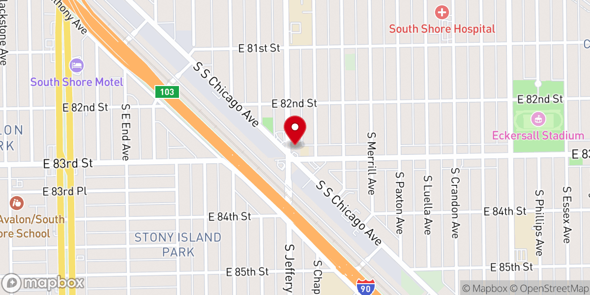 Map showing location of The Calvary Baptist Church