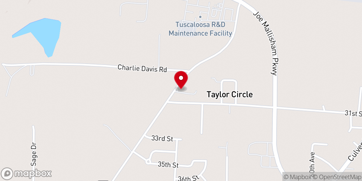 Map showing location of Pleasant Grove Baptist Church