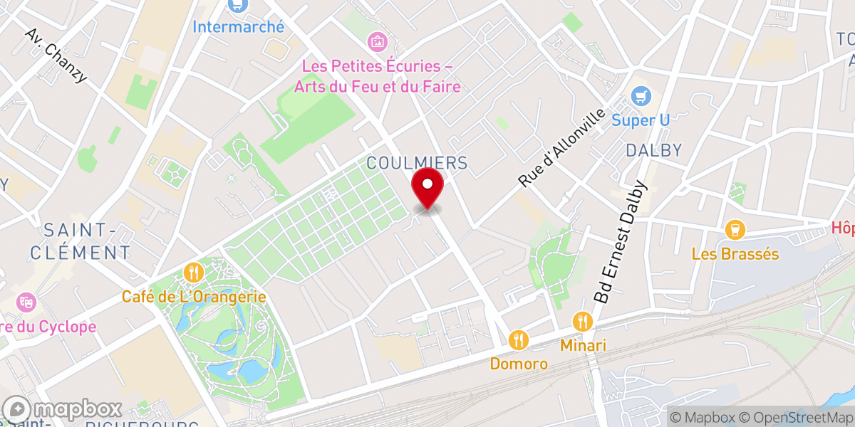 Map showing location of Église Sainte-Élisabeth de Nantes