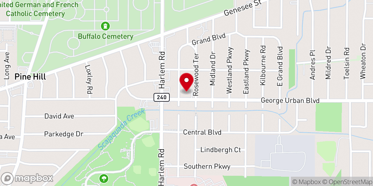 Map showing location of Queen of Martyrs RC Church