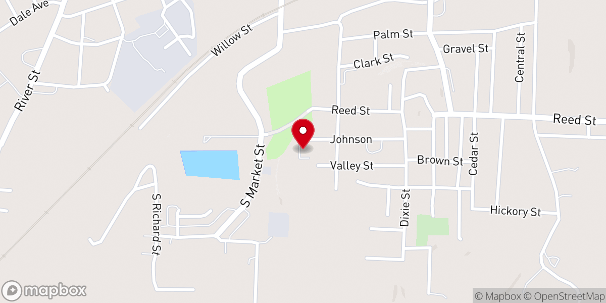 Map showing location of Johnson Street Church of Christ