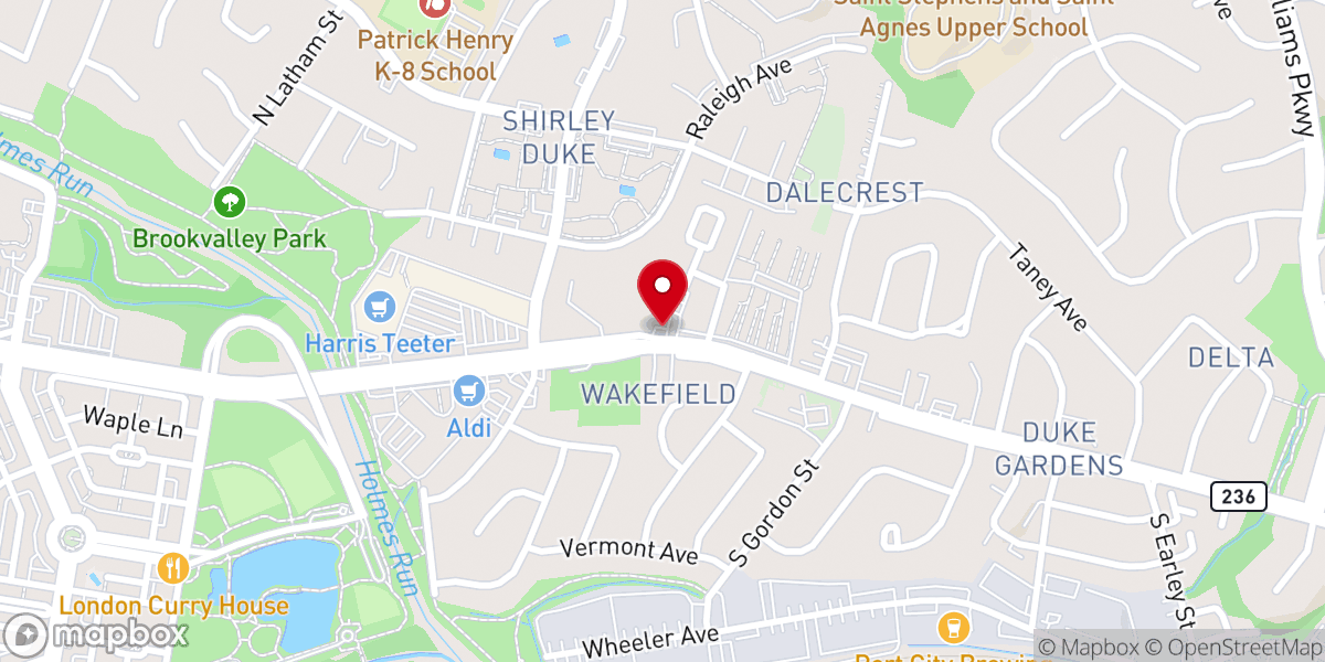 Map showing location of Duke Street Baptist Church