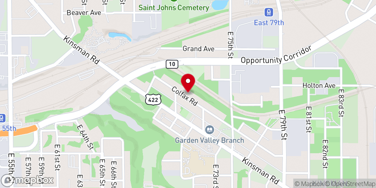 Map showing location of New Mount Zion Primitive Baptist Church