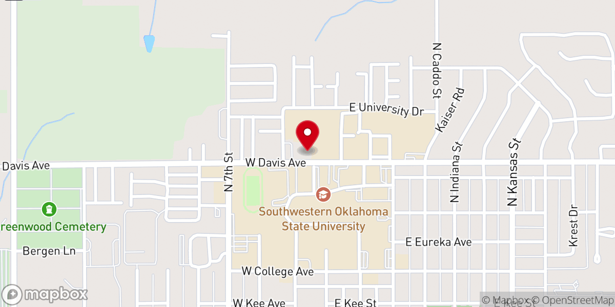 Map showing location of Church of Christ Student Center
