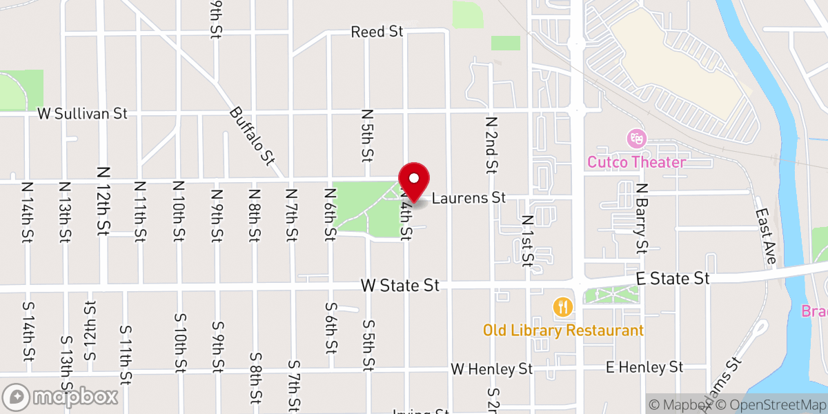 Map showing location of Immanuel Lutheran Church