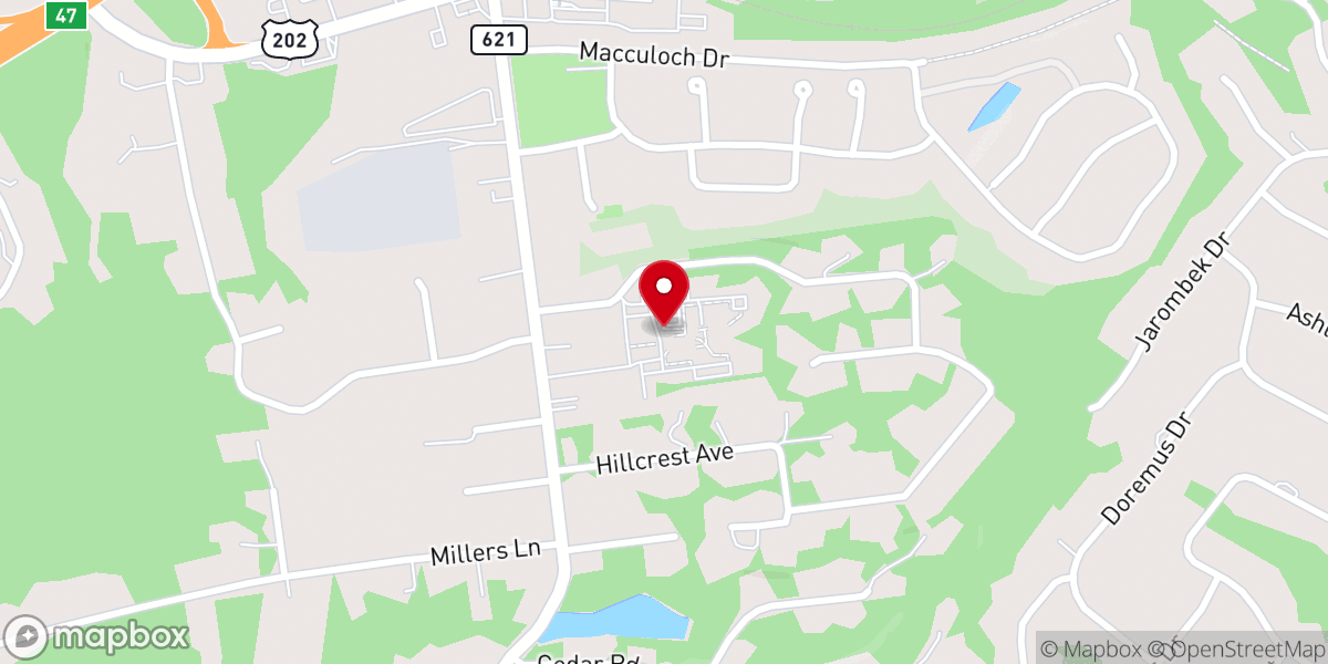 Map showing location of St Pius X Roman Catholic Church