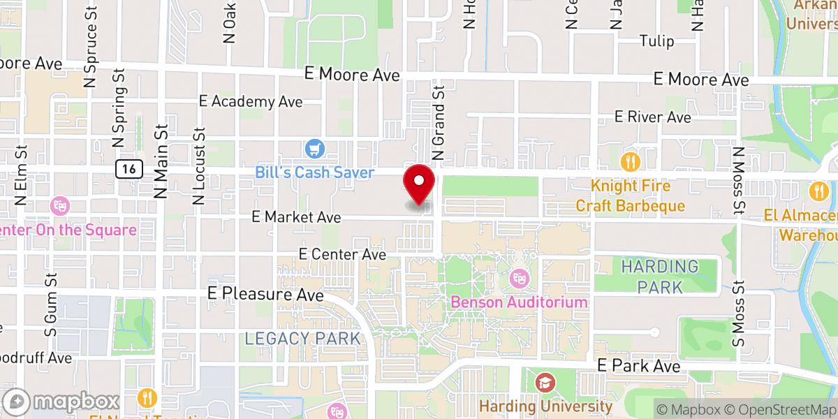 Map showing location of Rock Fellowship