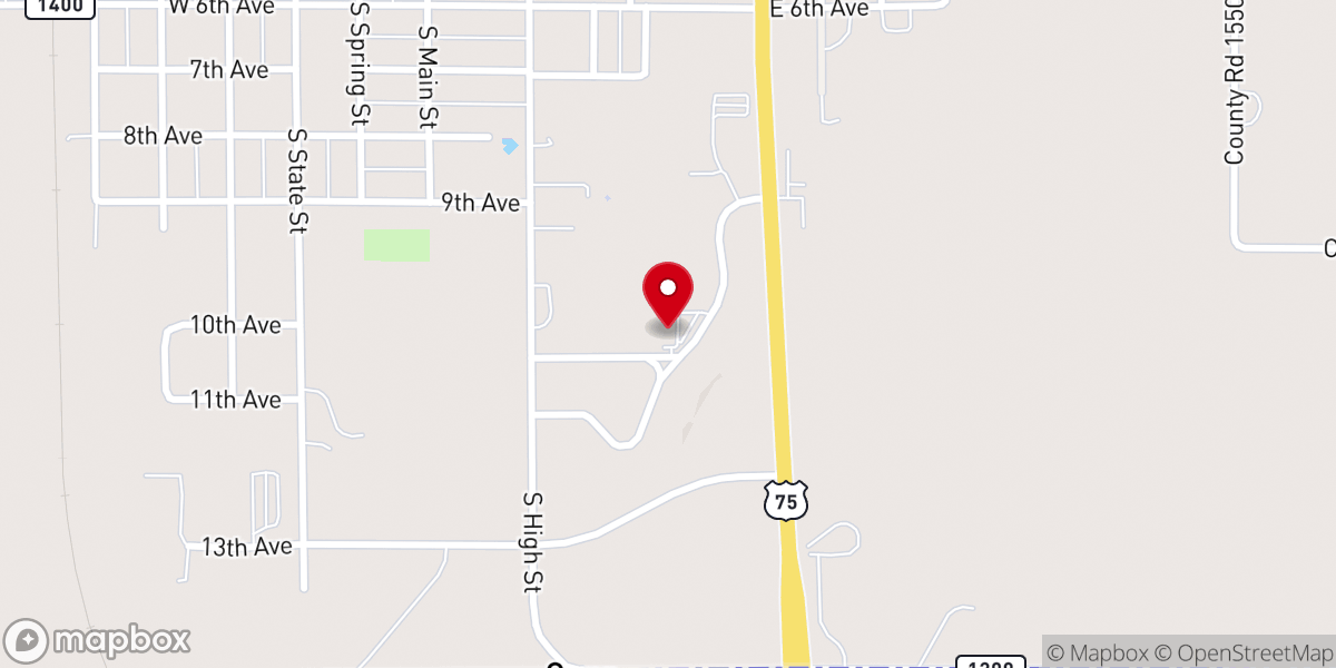 Map showing location of Cornerstone Church of Caney