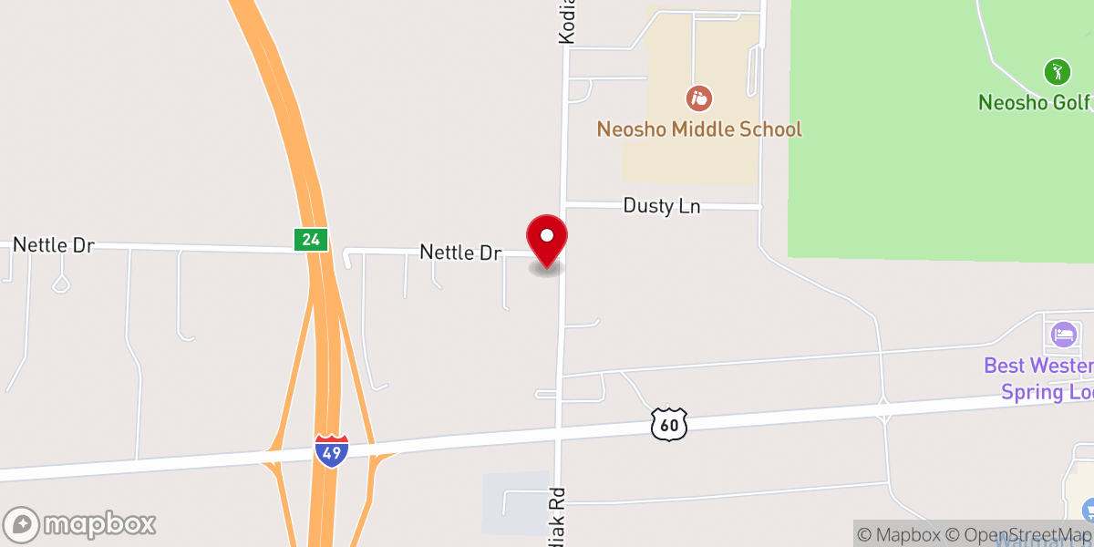 Map showing location of Living Springs