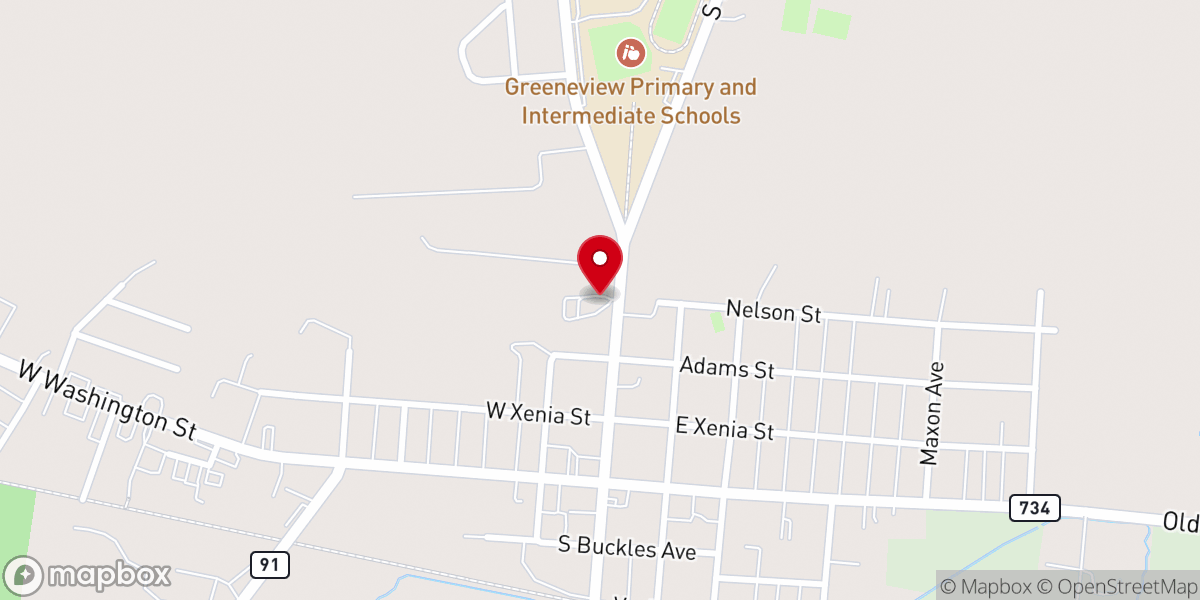 Map showing location of Creekside Christian Church