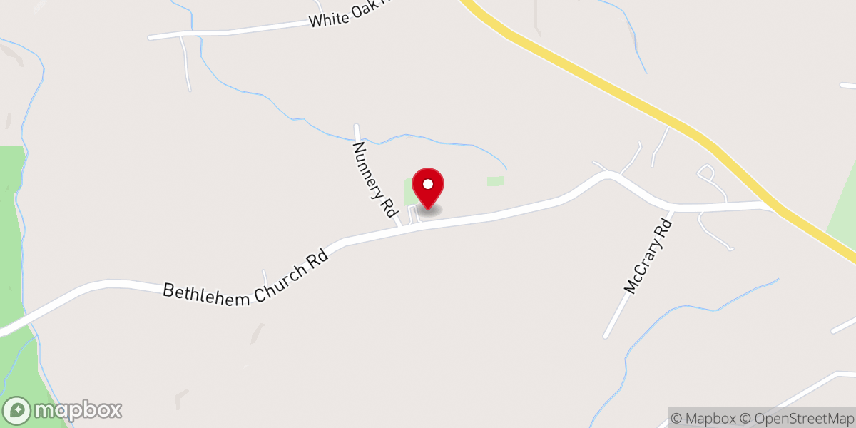 Map showing location of Mt Olive Church