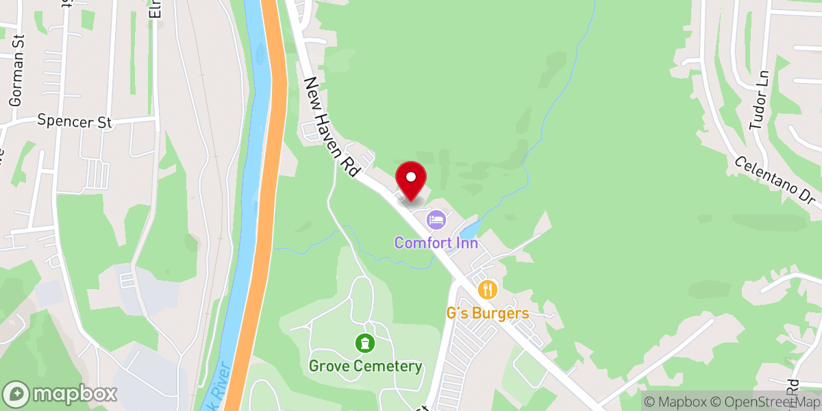 Map showing location of Emanuel Church Naugatuck- Love & Serve Food Pantry