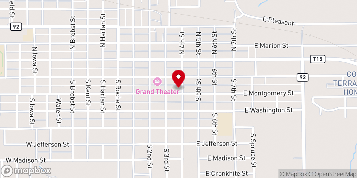 Map showing location of First United Methodist Church