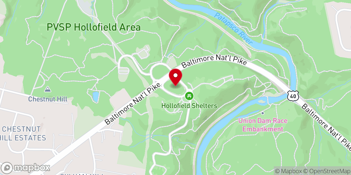 Map showing location of Patapsco Valley State Park - Hollofield Area