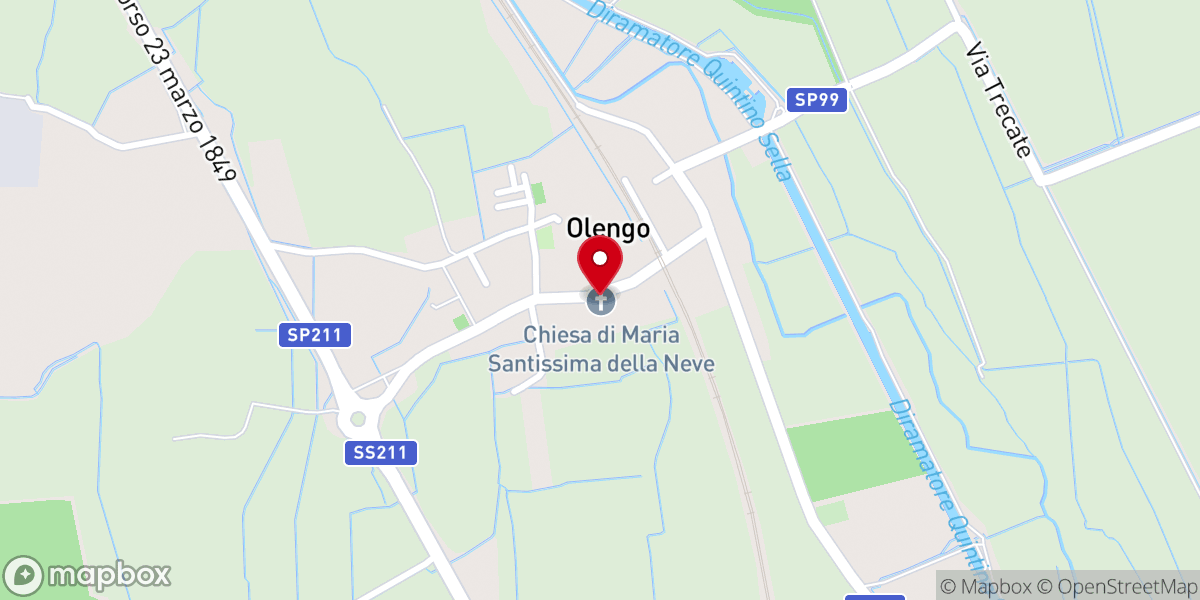 Map showing location of Maria SS. Della Neve - Olengo