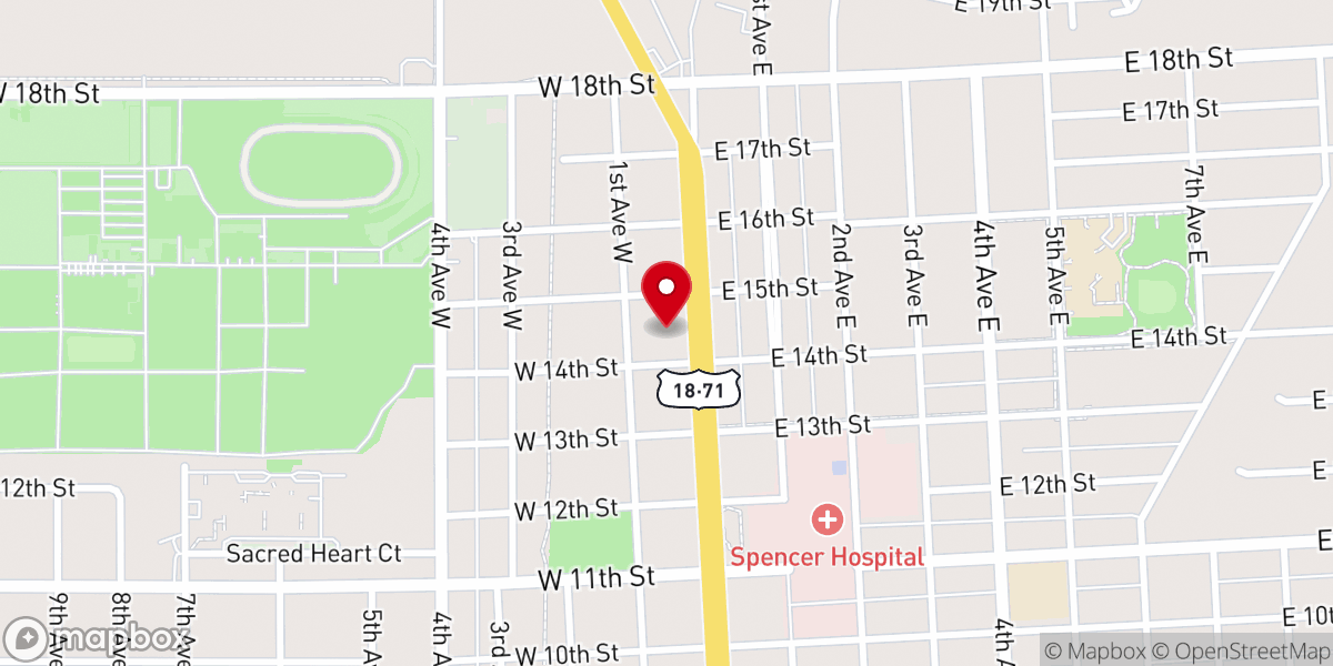 Map showing location of Bethany Lutheran Church