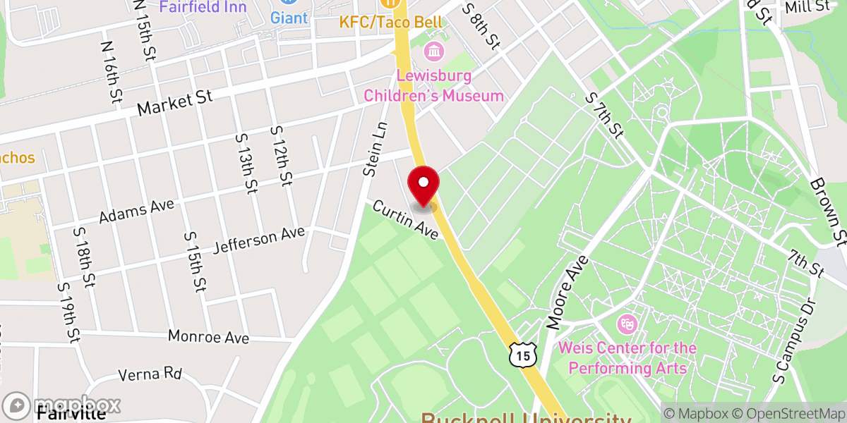 Map showing location of Saint Andrew Episcopal Church of Lewisburg