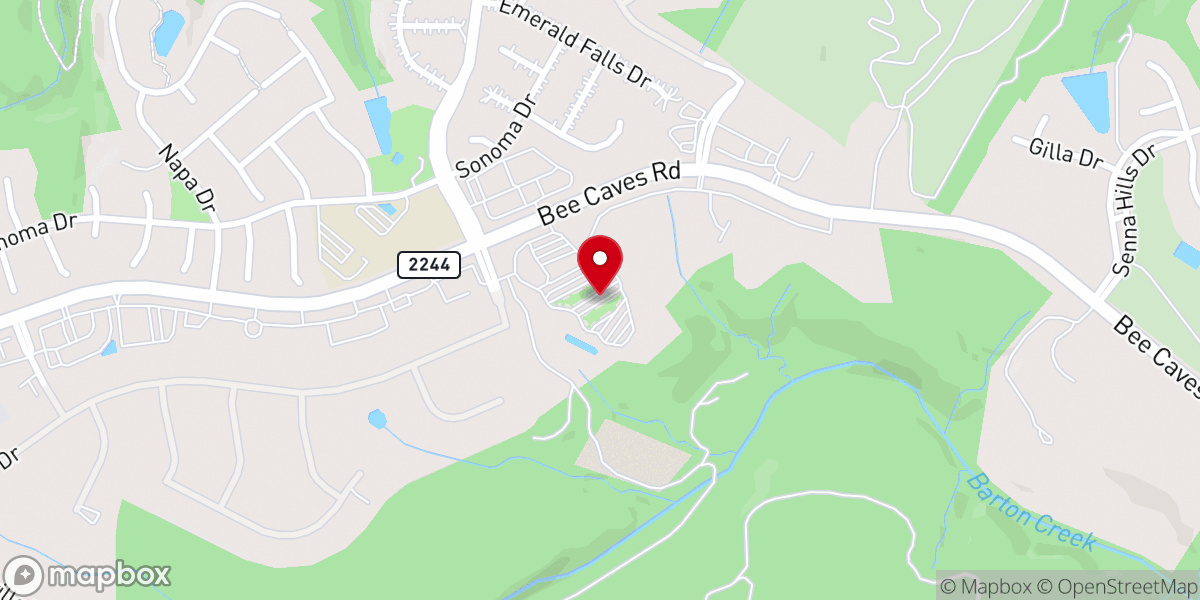 Map showing location of Lake Hills Church