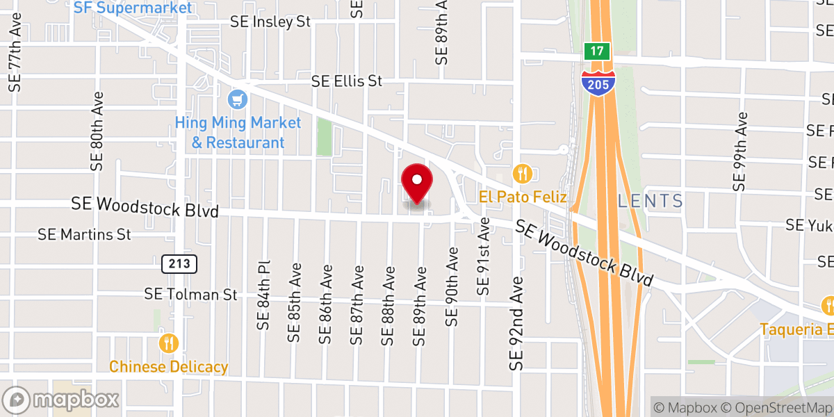 Map showing location of Lents Seventh-day Adventist Church