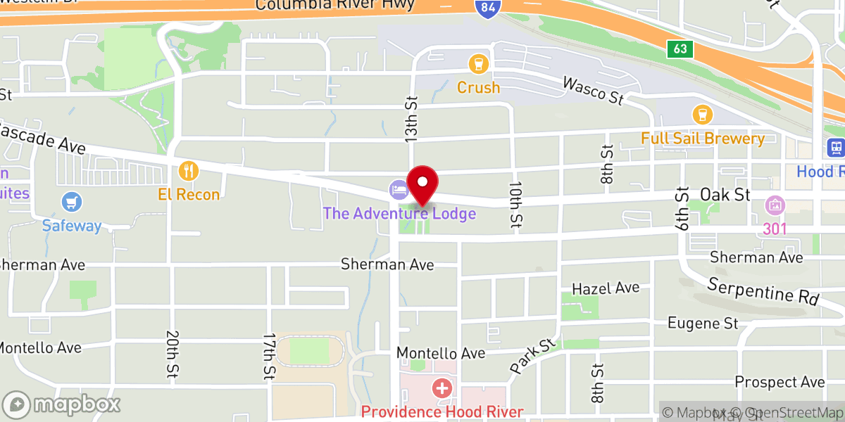 Map showing location of Hood River Seventh-day Adventist Church