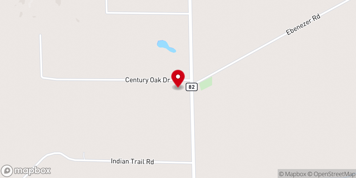 Map showing location of Ebenezer Community Church