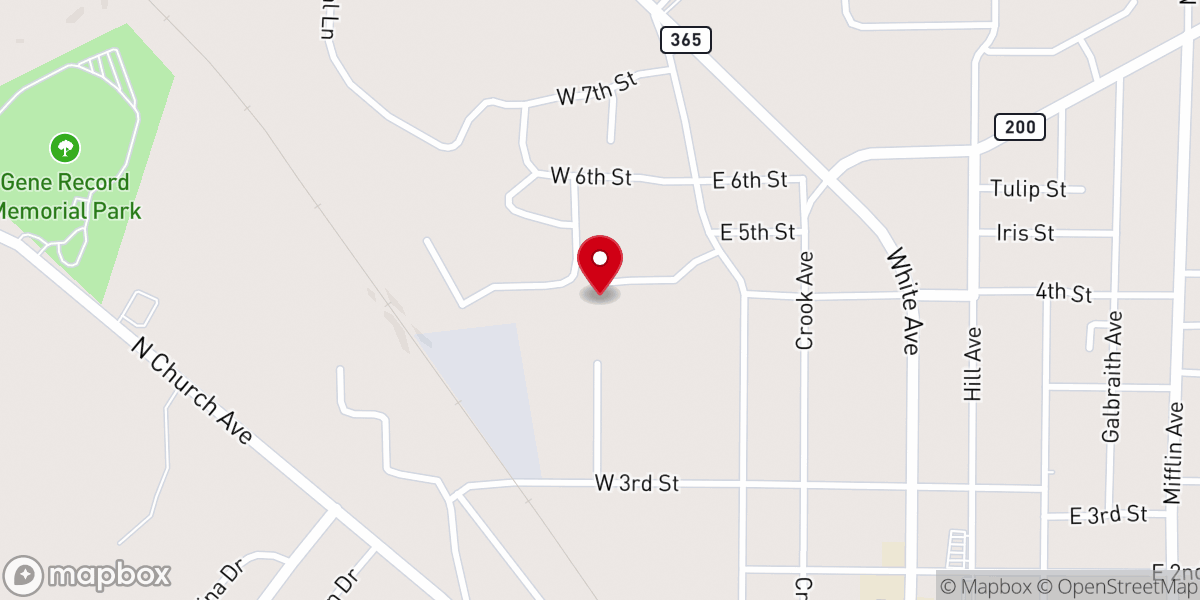 Map showing location of Tiftonia church of Christ