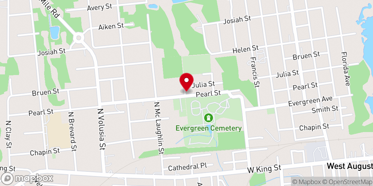 Map showing location of St. Luke A.M.E. Church