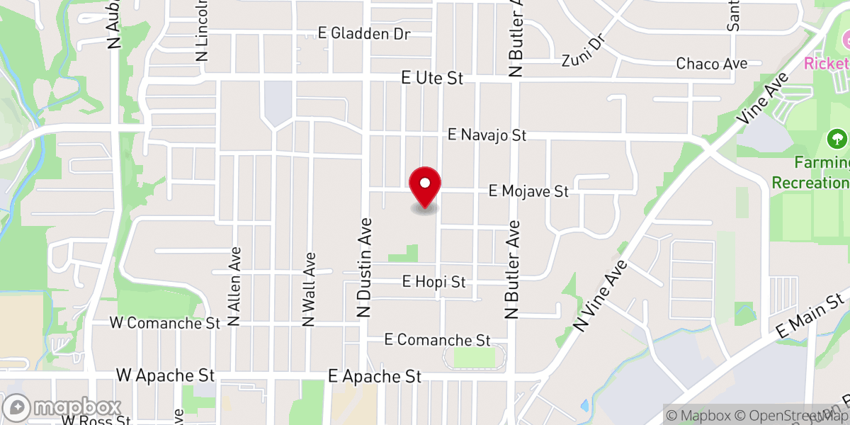 Map showing location of Iglesia Bautista El Calvario