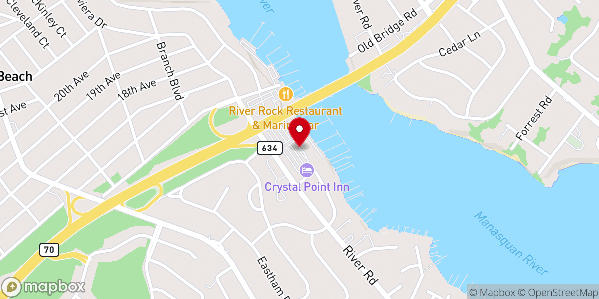 Map showing location of The Crystal Point Yacht Club