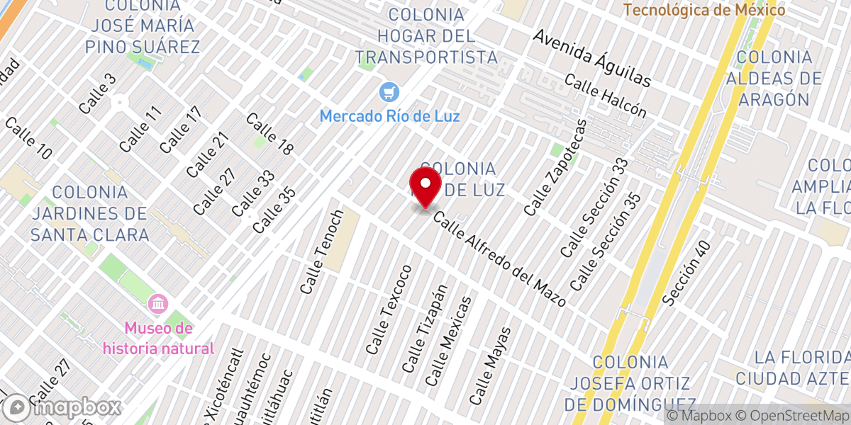 Map showing location of Amistad Cristiana Ecatepec A.C.