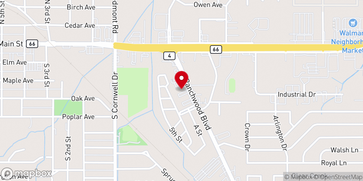 Map showing location of God's Will Community Church