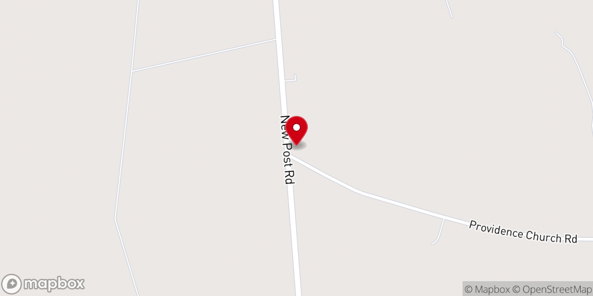 Map showing location of Providence Methodist Church