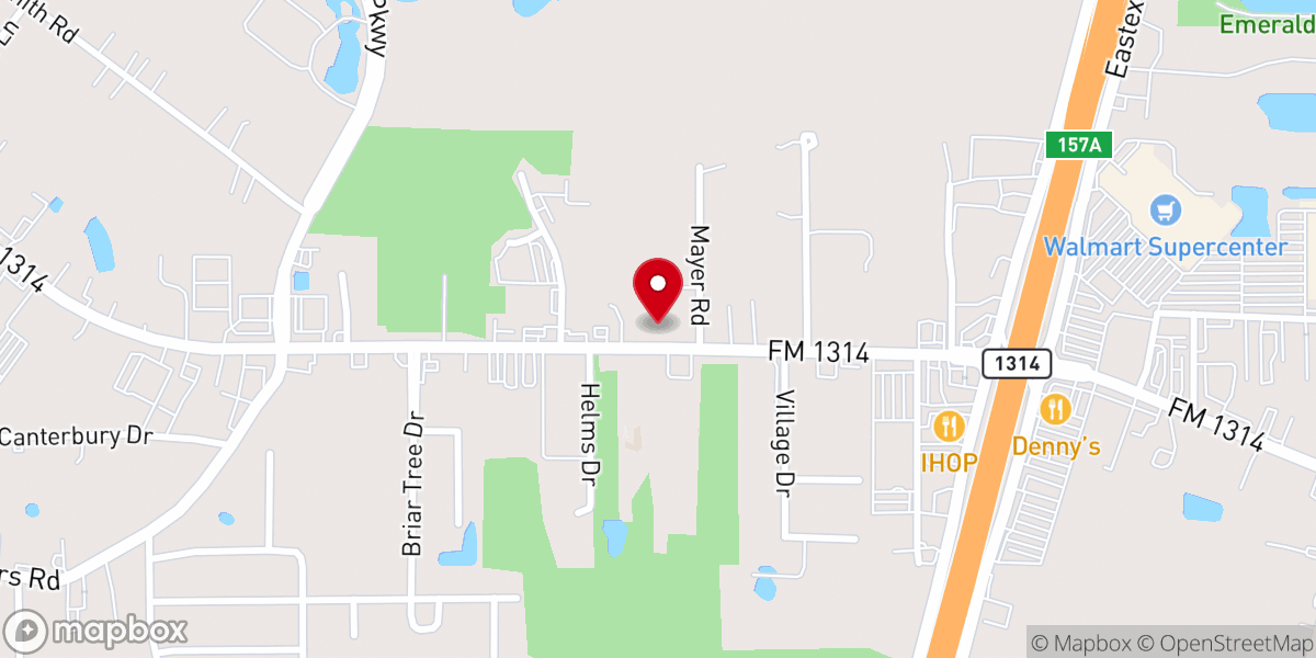 Map showing location of Dayspring Church
