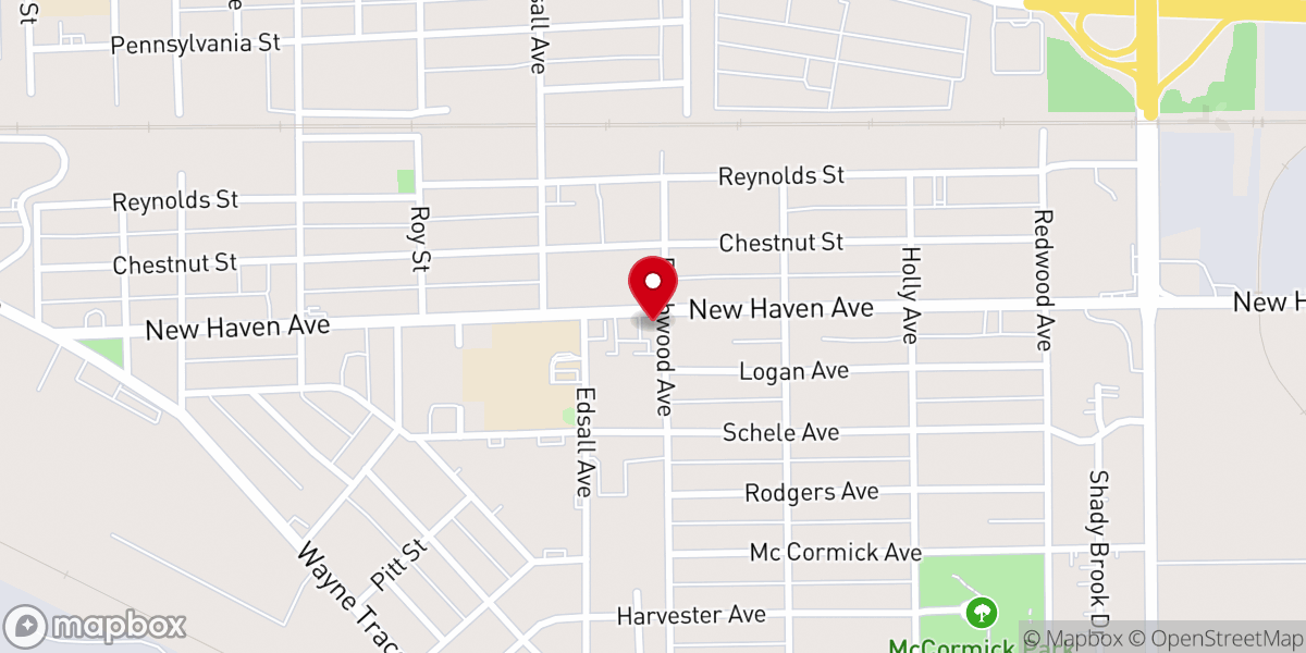 Map showing location of 1st Redeemed By the Blood Church