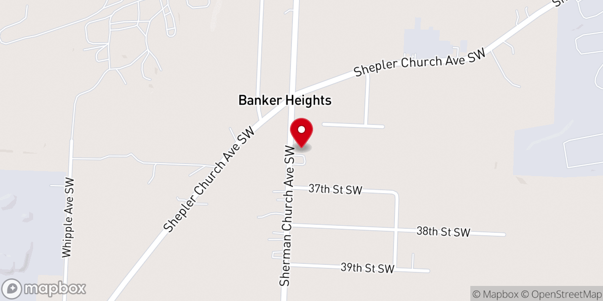 Map showing location of Canton Community Church