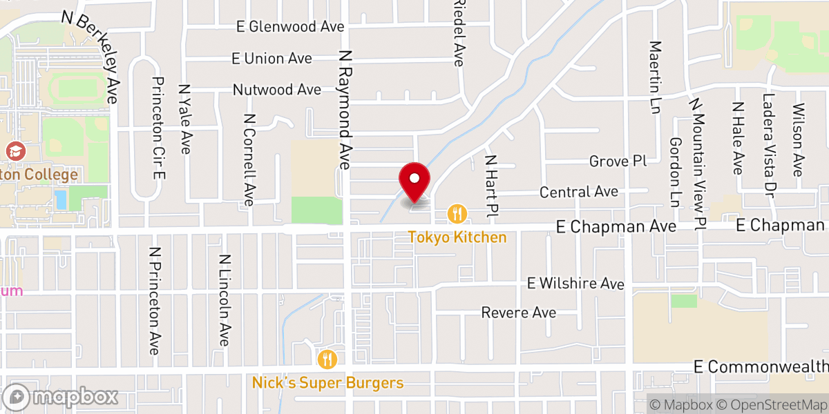 Map showing location of St Andrews Episcopal Church