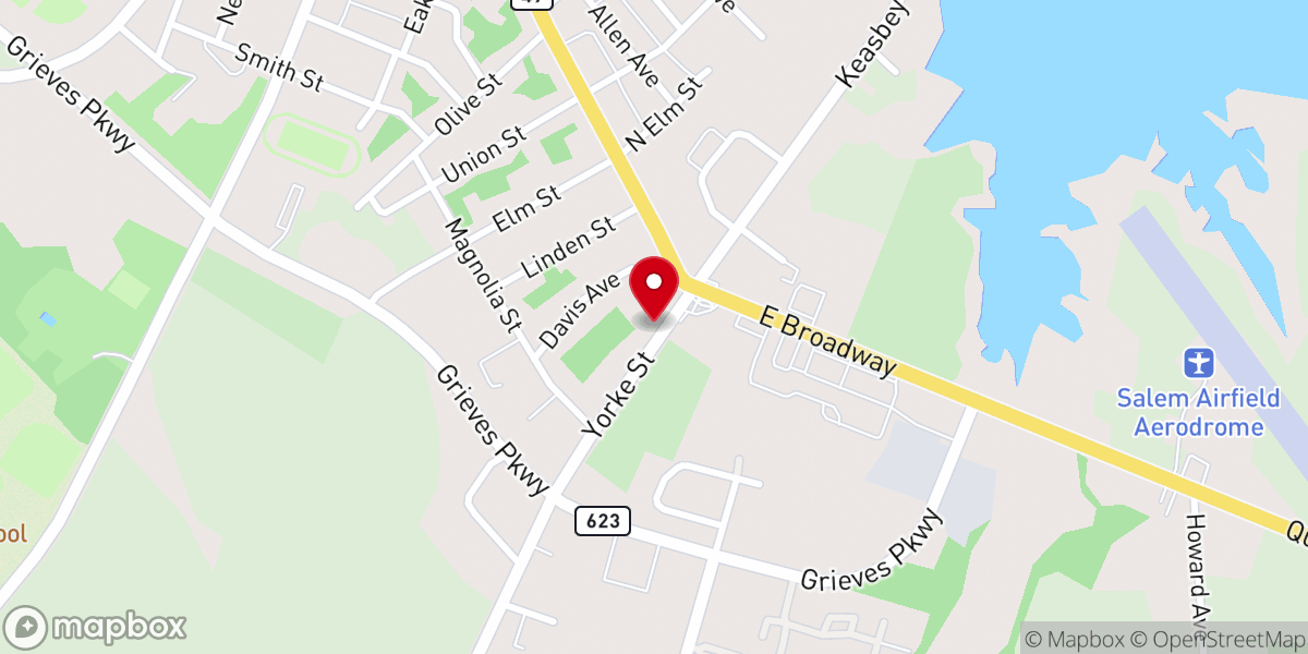 Map showing location of Mt Pisgah Ame Church via Millville road