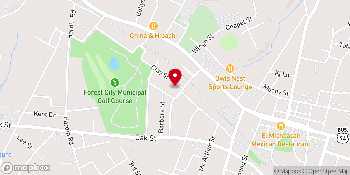 Map showing location of Church of Christ