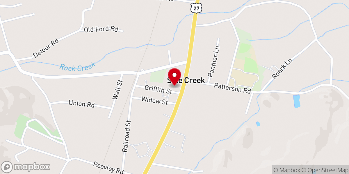 Map showing location of Sale Creek Presbyterian Church