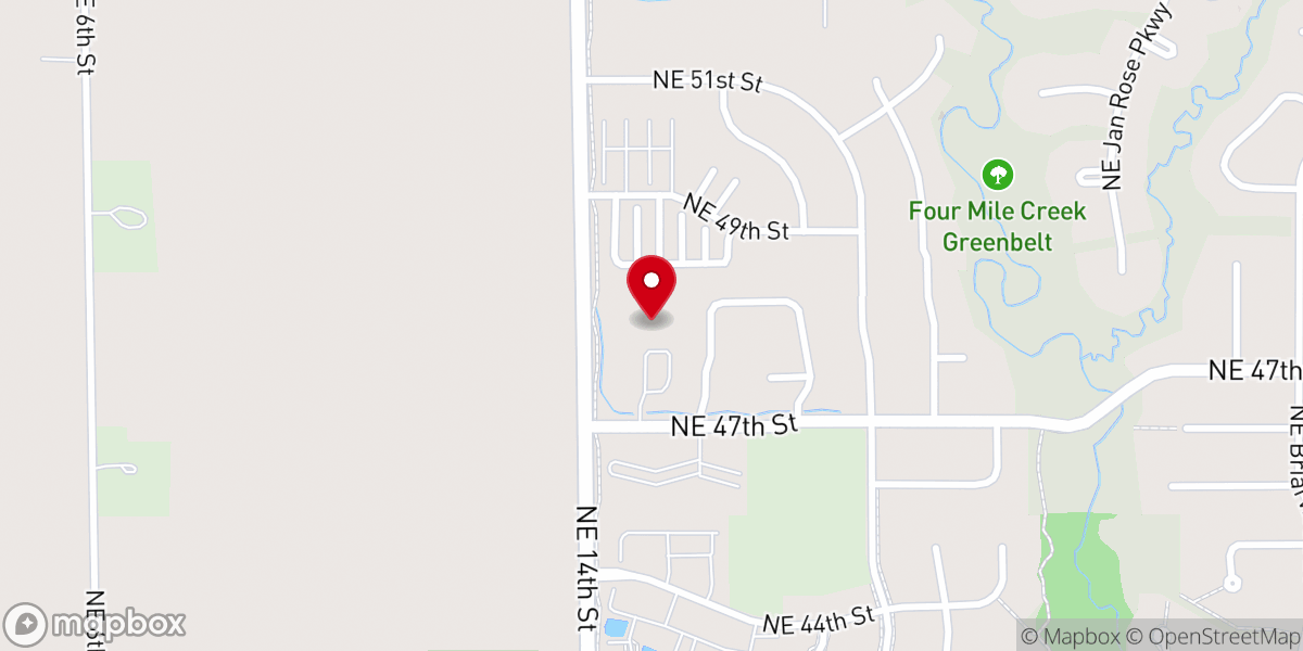 Map showing location of Community Baptist Church